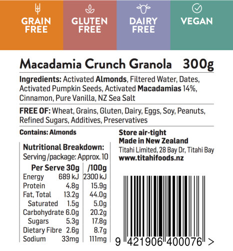 Macadamia Crunch Activated Granola